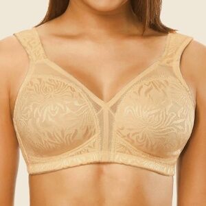ZEROBOUND Minimizer Bra Wire Free Full Coverage  50DDD 50F NWT Dark Nude